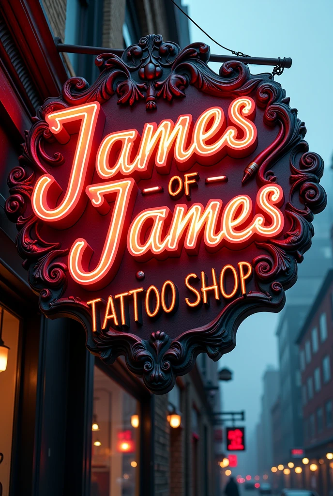 James James Tattoo Shop Sign