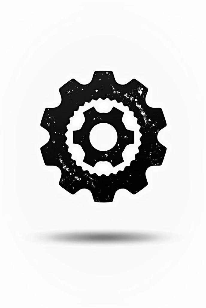 create a logo for a soon an industrial cooperative association for workers, all black, background white, details, gears, industrial sector, metal mechanics