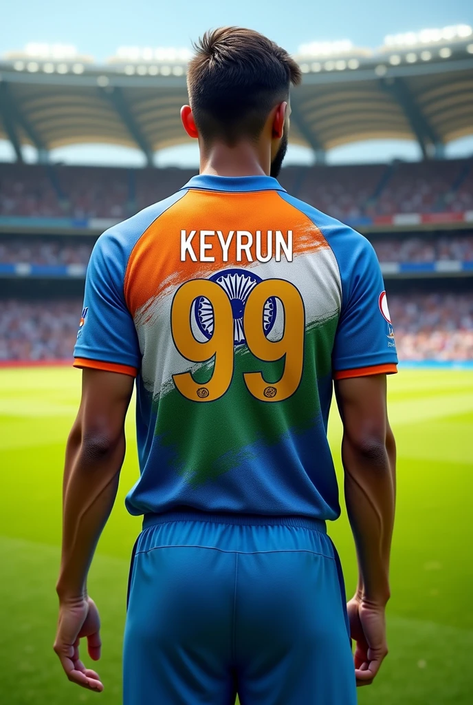 Indian flag jersey number 99 with Keyrun name 