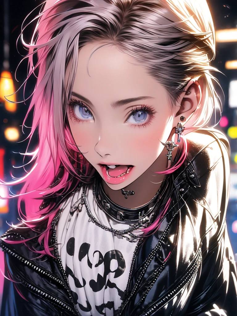 a young confident german girl,pop art,vibrant colors,street fashion,floral motifs,coffee shop,dynamic emotions,grayscale,tropical,many donuts,masterpiece,photorealistic,digital art,high quality,studio lighting,sharp focus,extremely detailed,vivid colors,color harmony