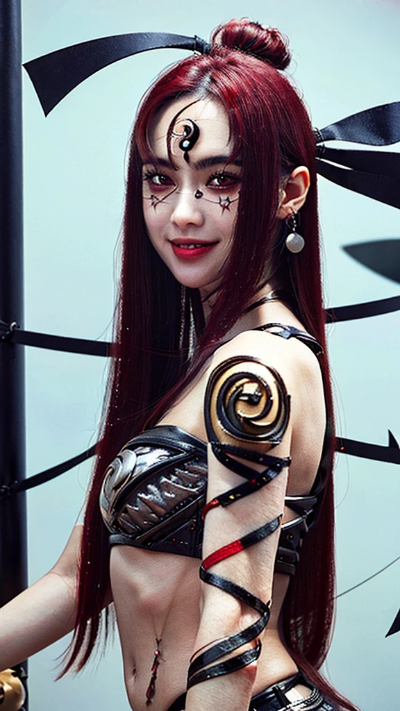 (((Play as a Ninja,Wear ninja outfit)))Tabletop, Highest quality, shape, Very detailed, finely, High resolution, 8k wallpaper, Perfect dynamic composition, Beautiful and exquisite,Random cute hair,,Natural color lip, Bold sexy pose,smile、20-year-old girl、cute、Looking into the camera,Always blur the background,Perfect and beautiful face,Slim face and figure,Big eyes、Putting on gal makeup,Small face,Shooting from below、Blurred Background,Elegant feminine face、smile、Actual Photos、Loritach、Actual photo、RAW Photos、Real human skin,Finely drawn skin:1,4、Transparency