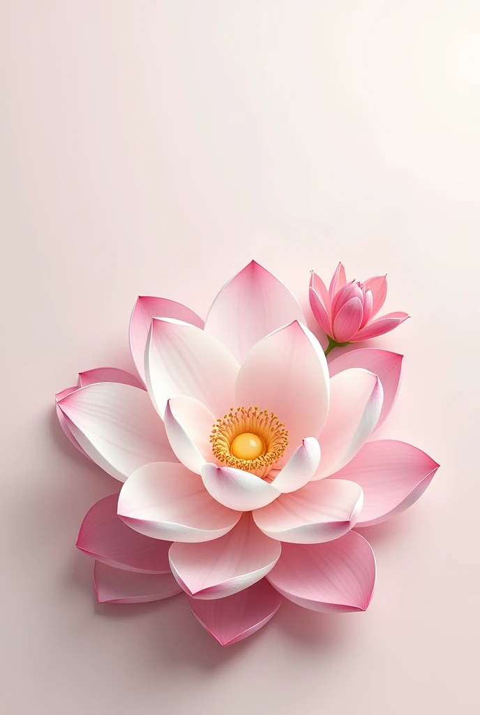 Create a lotus flower logo for a makeup store called lotus flower, but one more flower to put it in the company's profile