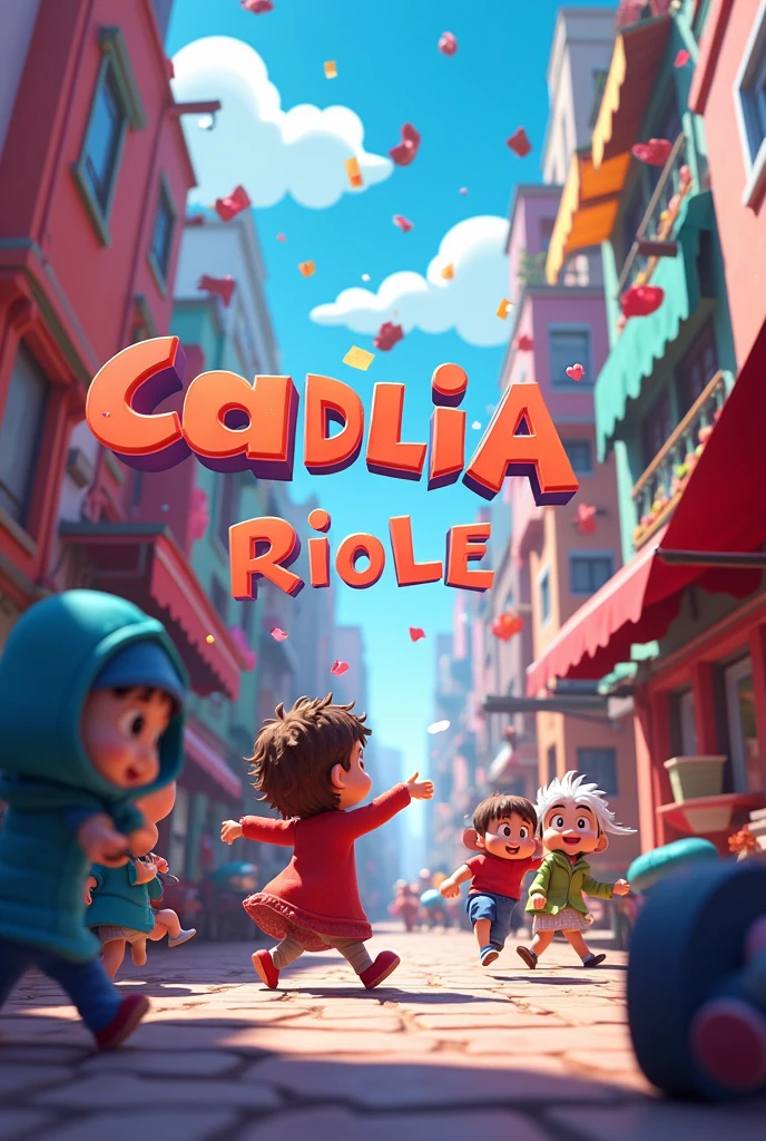 An animation with movement and words 
