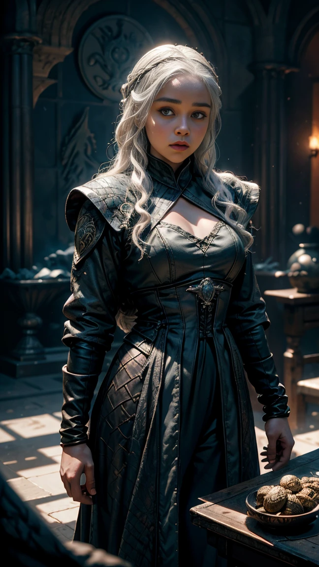 Daenerys Targaryen with dragon :: Game of thrones, George R.R. Martin, ultra-wide shot, photorealistic, studio lighting, shot Phase One, ISO 100, 4K, in the style of Diego Rivera, photo by David Lachapelle --ar 2:3 --q 2 --v 5 --s 750