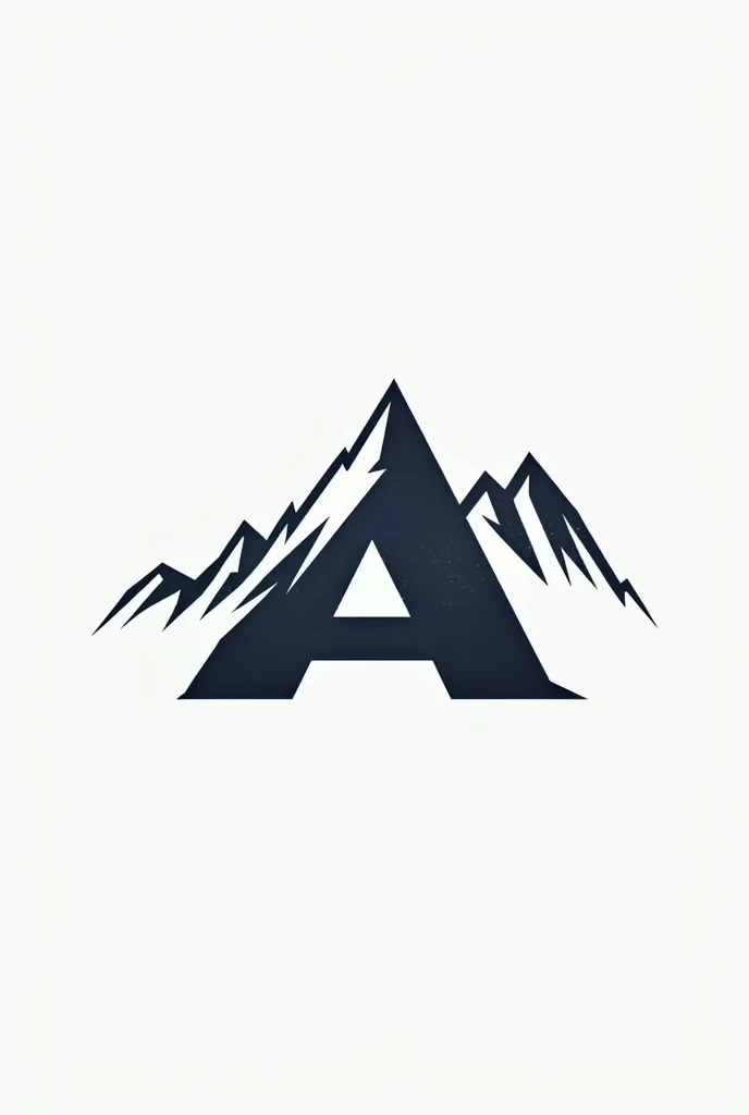 Make alphabet A like mountain  
For logo