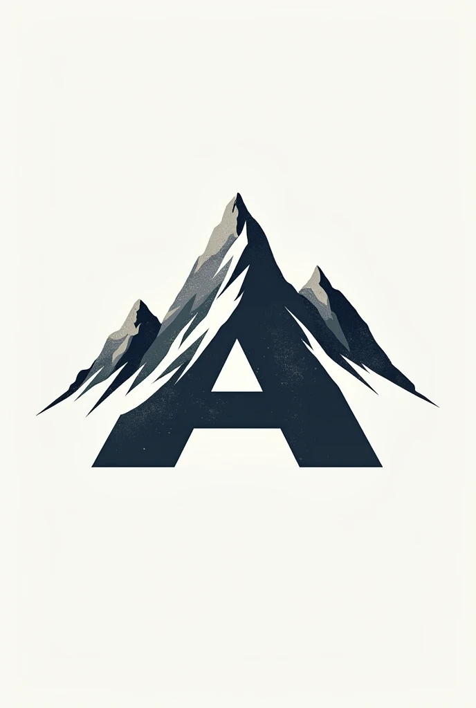 Make alphabet A like mountain
For logo