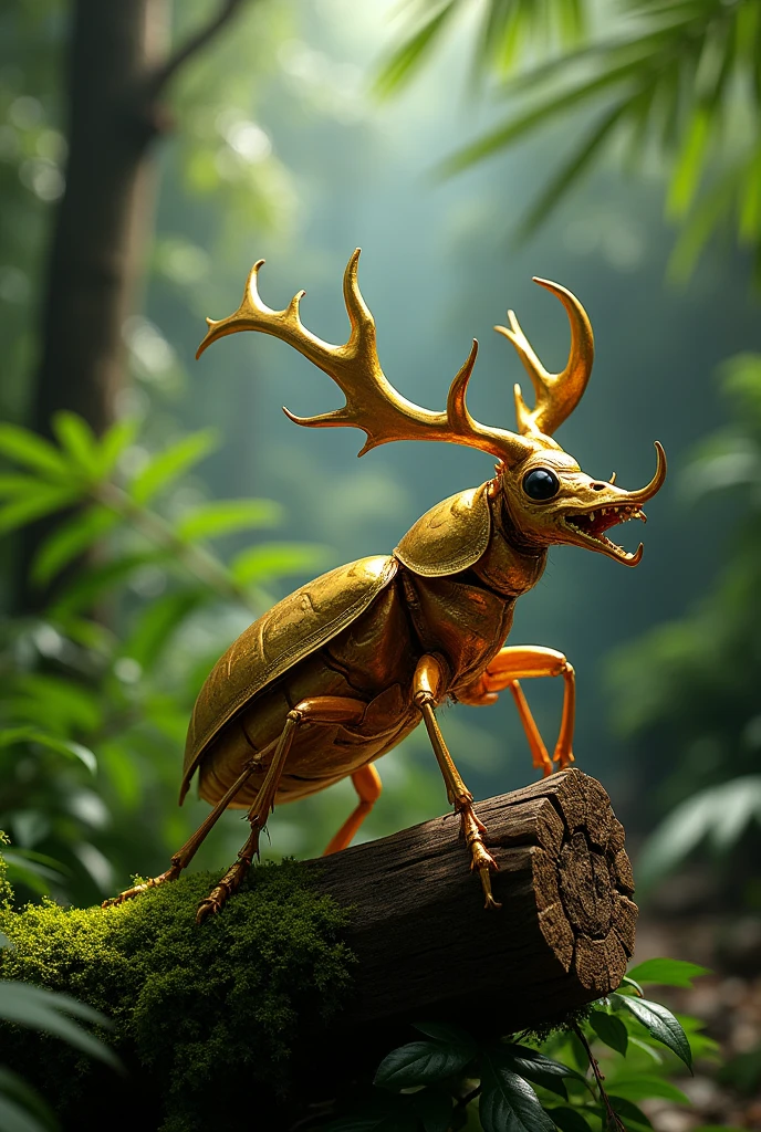 Thai gold stag beetle