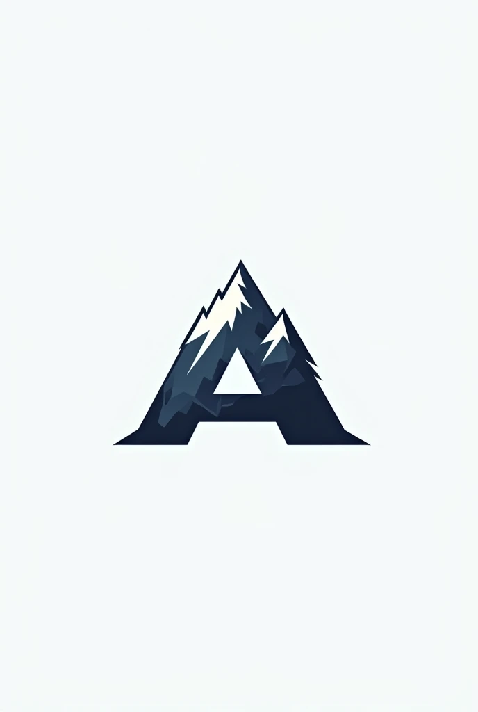 Make alphabet A like mountain  
For logo
