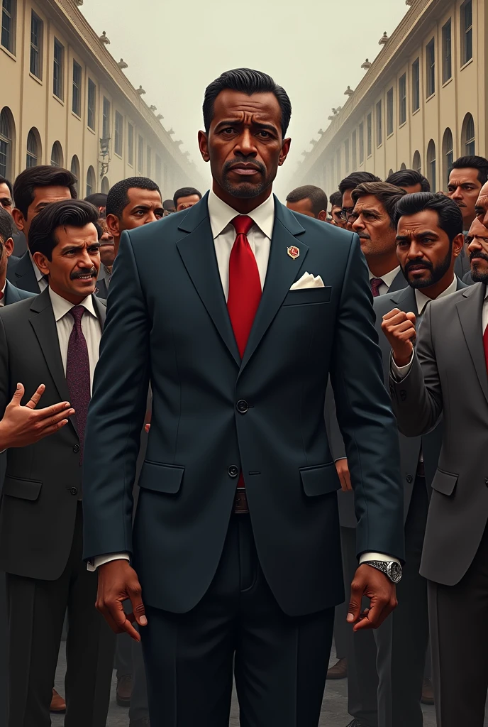People rejecting a dark-skinned man who is the president of Peru
