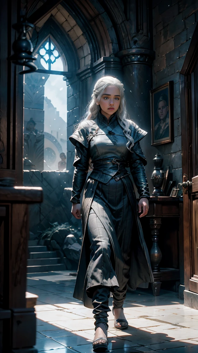Daenerys Targaryen: Game of thrones, George R.R. Martin, ultra-wide shot, photorealistic, studio lighting, shot Phase One, ISO 100, 4K, in the style of Diego Rivera, photo by David Lachapelle --ar 2:3 --q 2 --v 5 --s 750