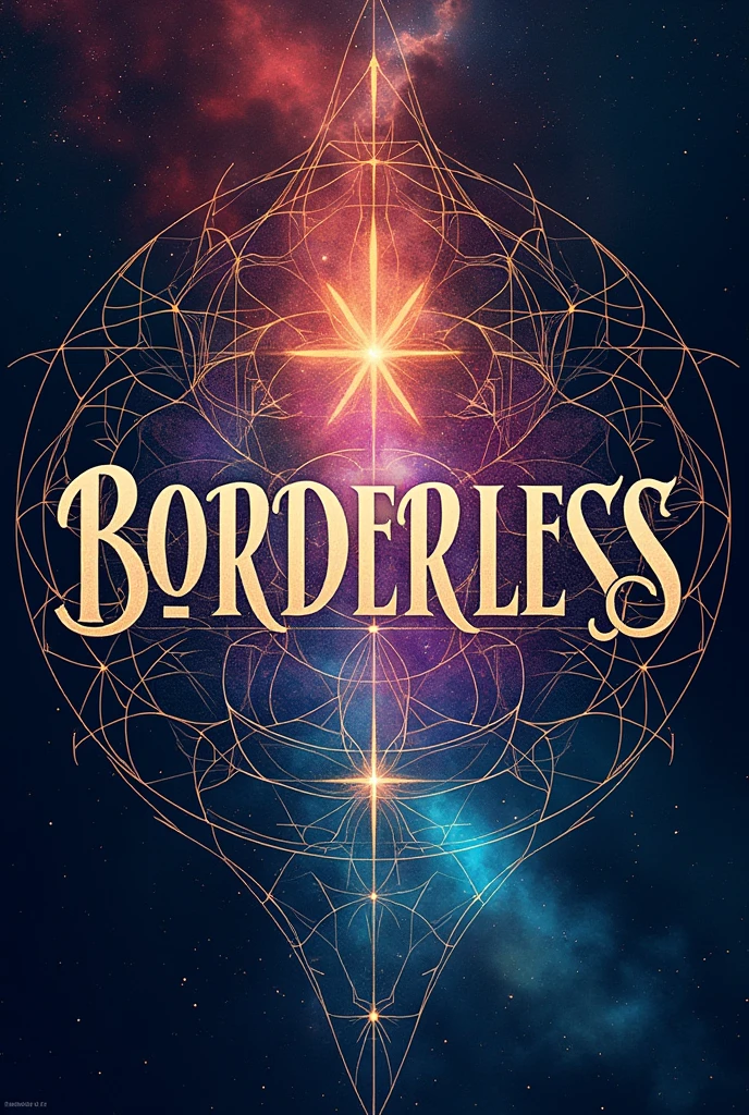 Text “BORDERLESS”, Scifi, Astral, Spectrum, a stunning typographic poster, elegant calligraphy, minimalist layout, mesmerizing text compositions, dynamic letterforms, abstract geometric patterns, vibrant color palette, soft lighting, high contrast, visually striking, masterpiece