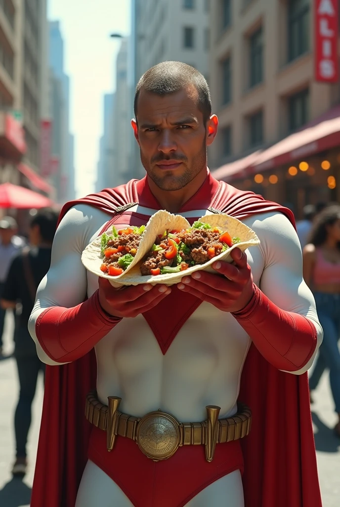 Homelander eating tacos de canasta