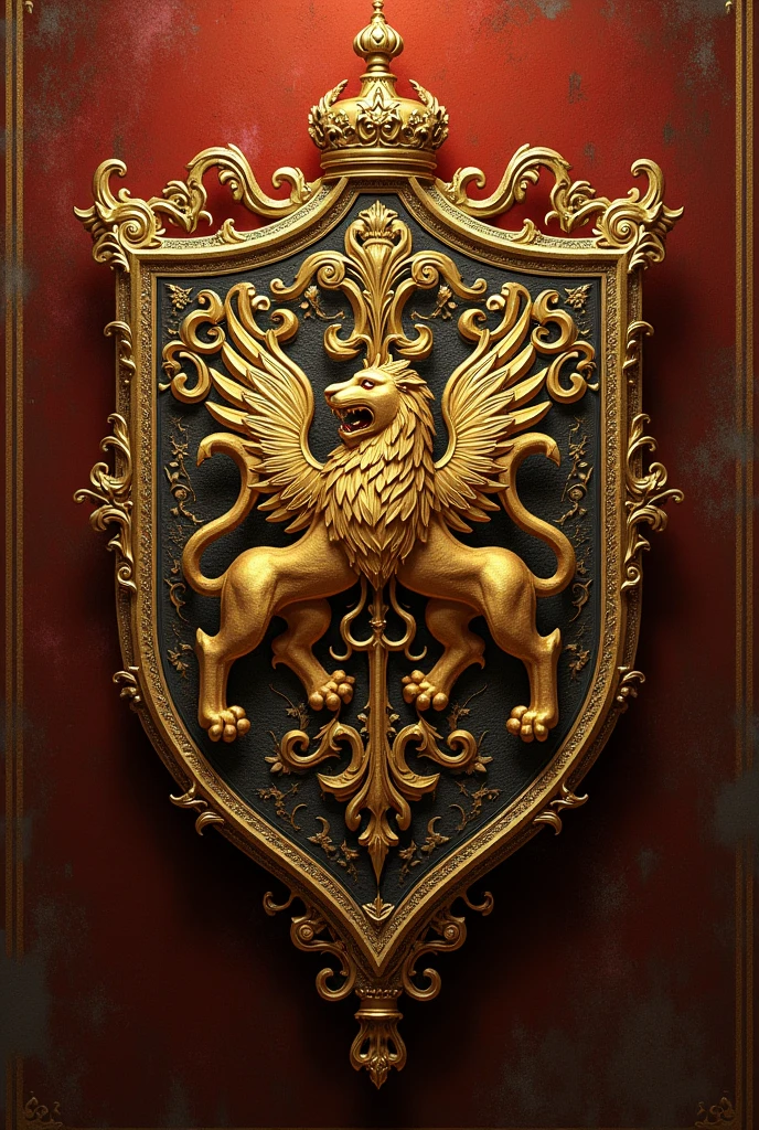 Game of Thornes style gold medieval coat of arms