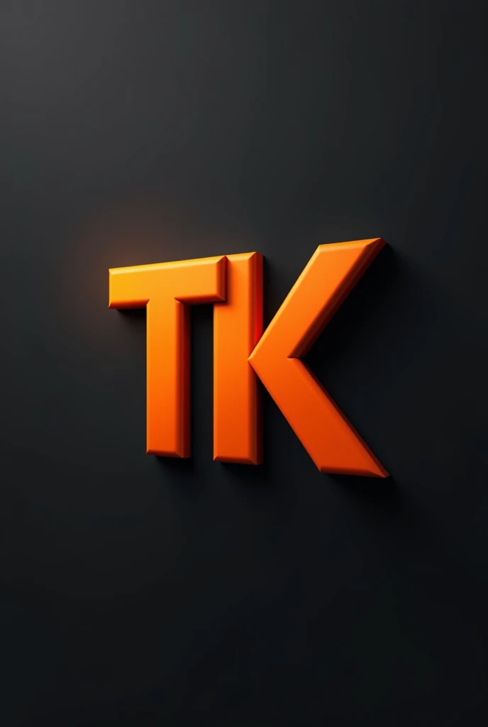 2d Logo
Orange letters
Using the capital letters TK
Dark grey background

