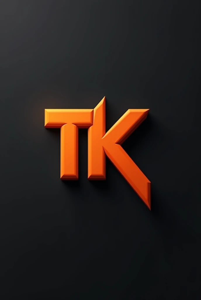 2d Logo
Orange letters
Using the capital letters TK
Dark grey background

