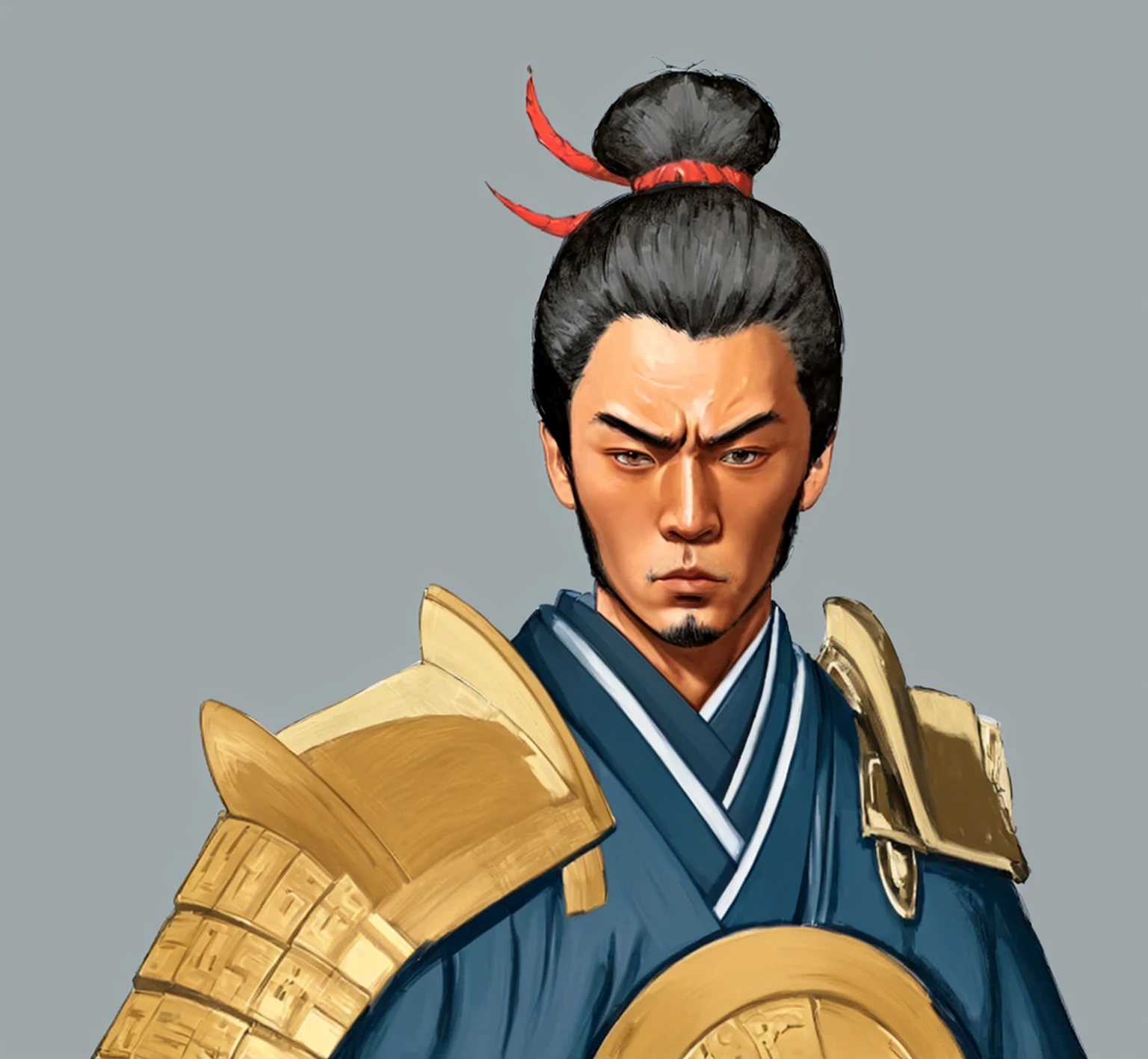 Need to create art for MMORPG, centered on a Japanese setting. digital painting, man, Samurai. Asian