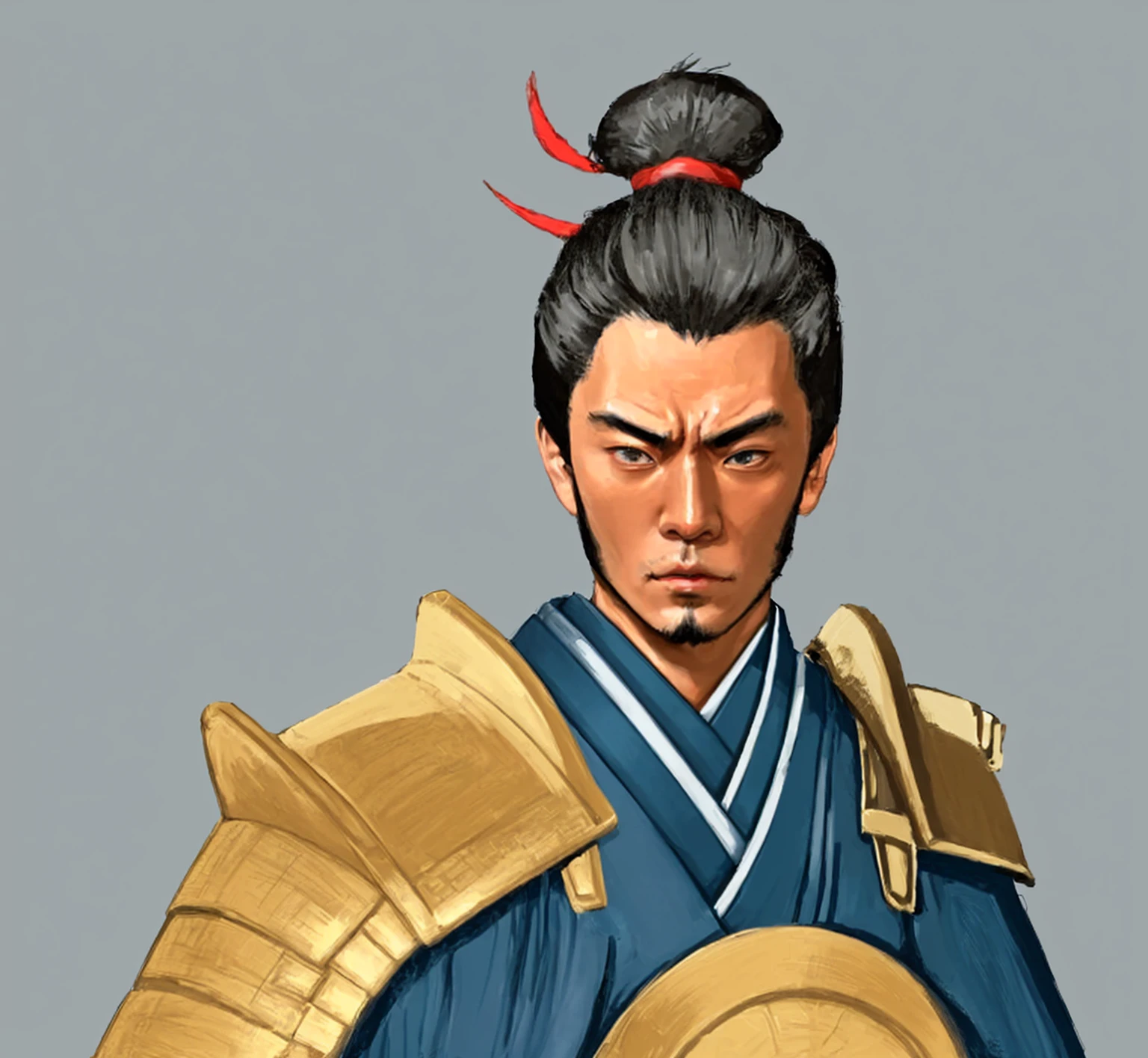Need to create art for MMORPG, centered on a Japanese setting. digital painting, man, Samurai. Asian