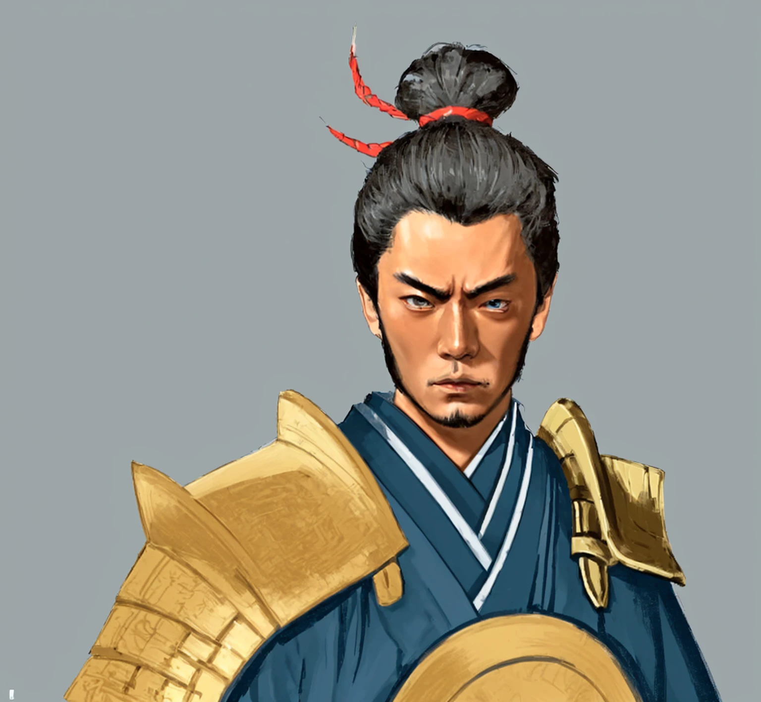Need to create art for MMORPG, centered on a Japanese setting. digital painting, man, Samurai. Asian
