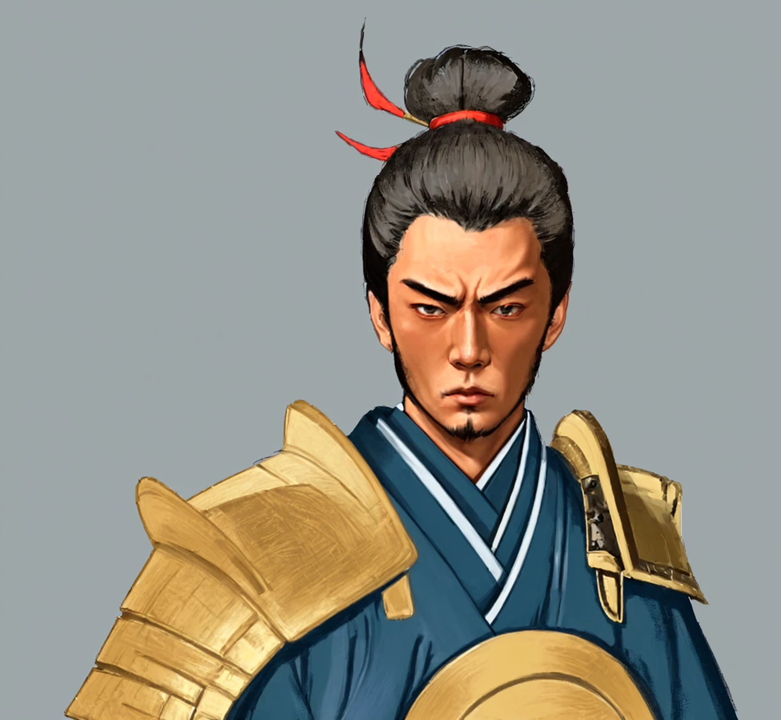 Need to create art for MMORPG, centered on a Japanese setting. digital painting, man, Samurai. Asian