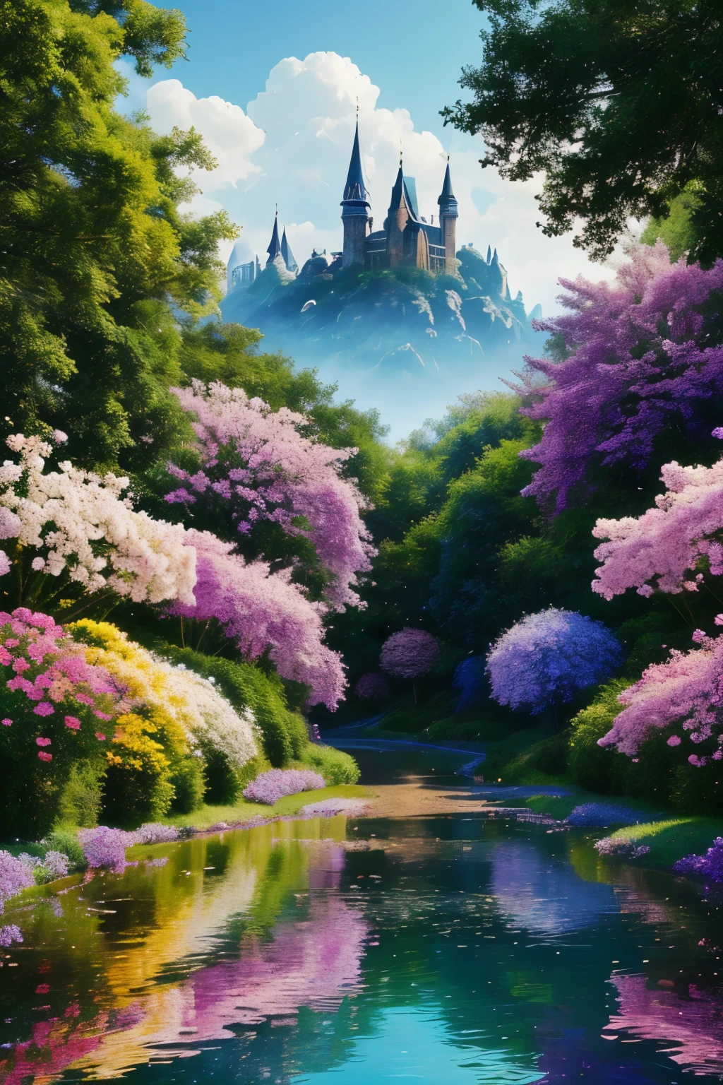 **"A world of imagination, where every color is just magic. Trees, flowers, and creatures all shine with colorful jewels. It's a lovely place, different from this world, where everyone smiles and life is the same."