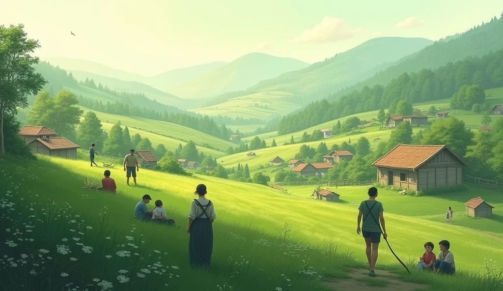 serene landscapes, and the everyday life of people.