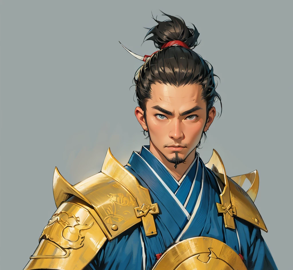 Need to create art for MMORPG, centered on a Japanese setting. digital painting, man, Samurai. Asian
