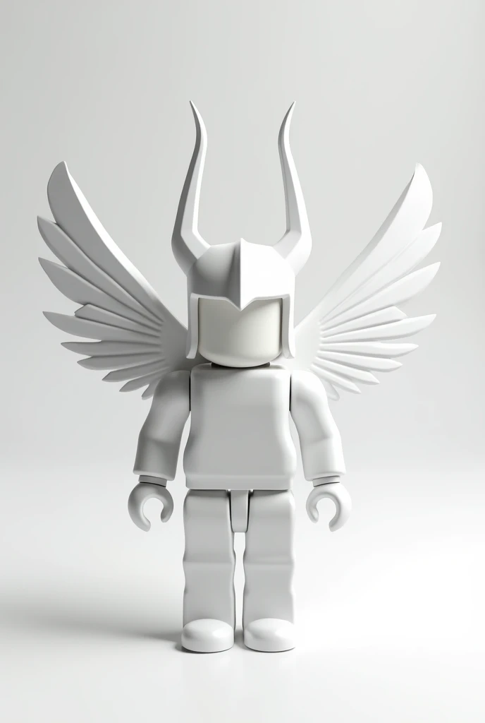 Make a white Roblox doll with a valk on its head