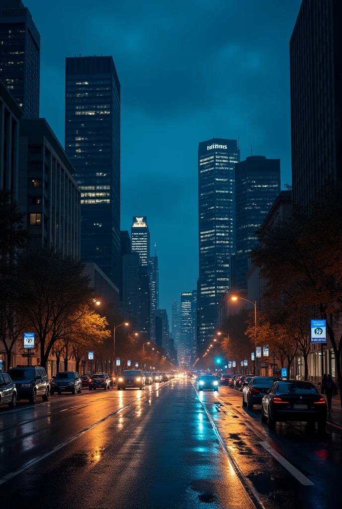 a city at night
