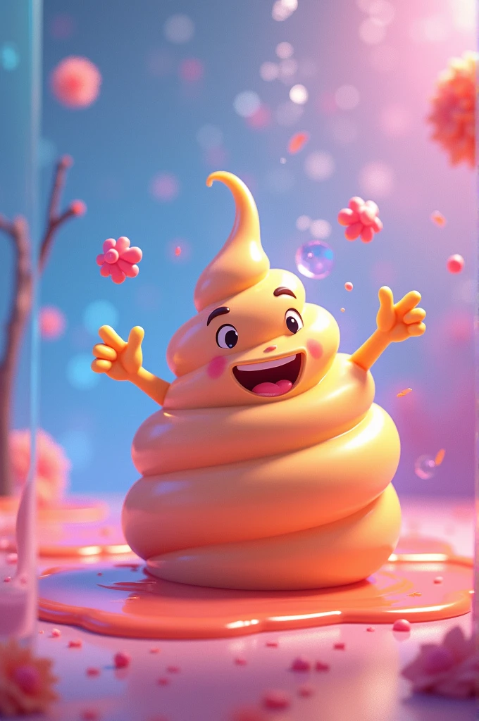 Create an image written Combo 2 containing an animated pudding image in the background 50% transparentes.
