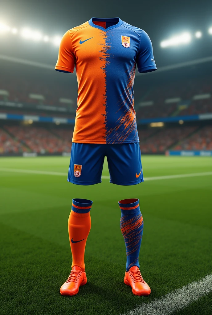 Football kit back and front colour design
