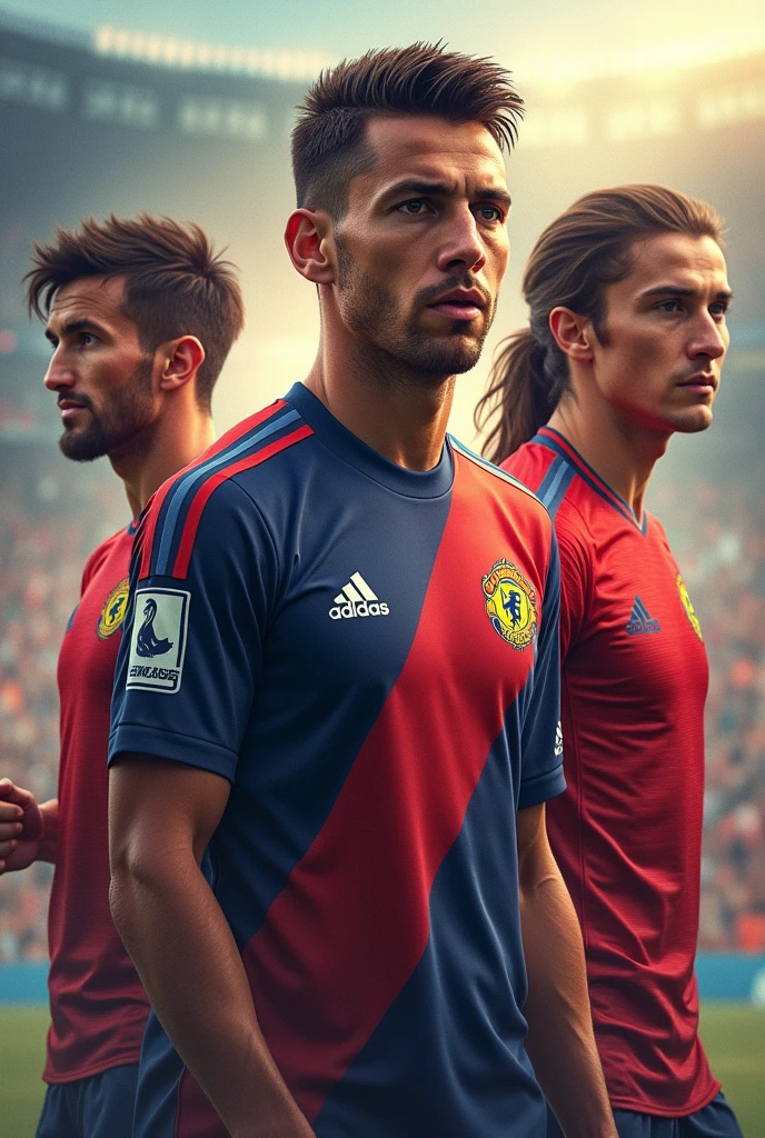 Individual service of football players , that they have their shirt with the Lions International Logo