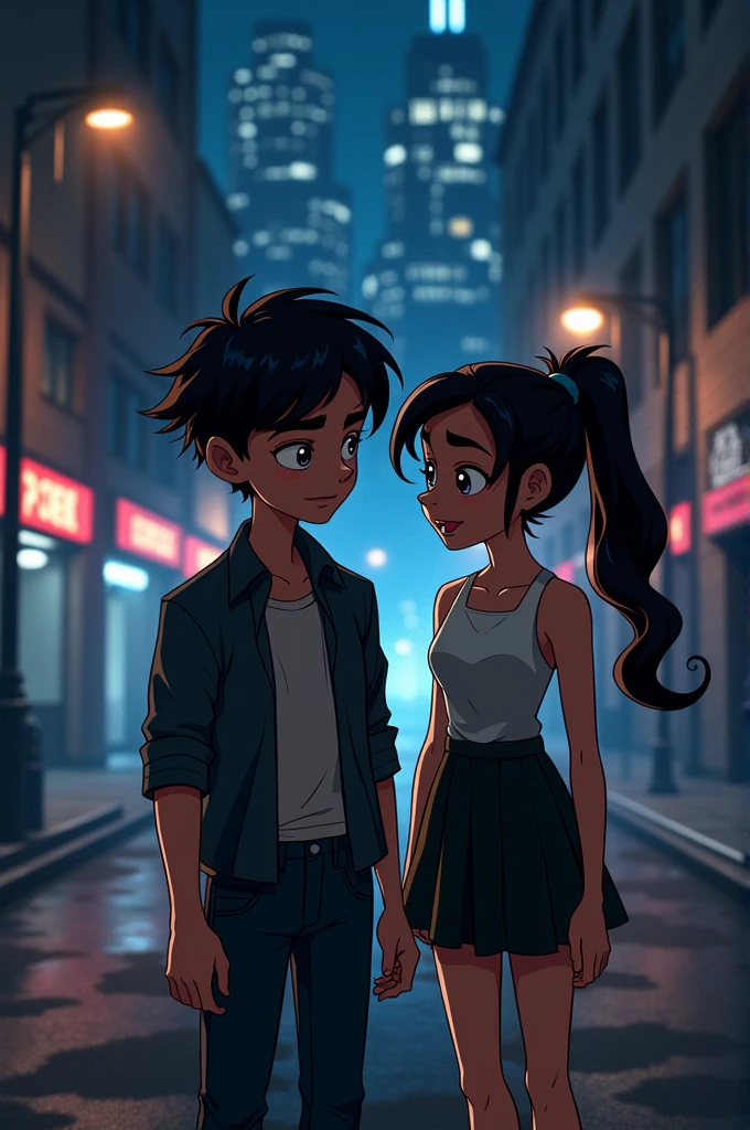 boy and girl mafia animation