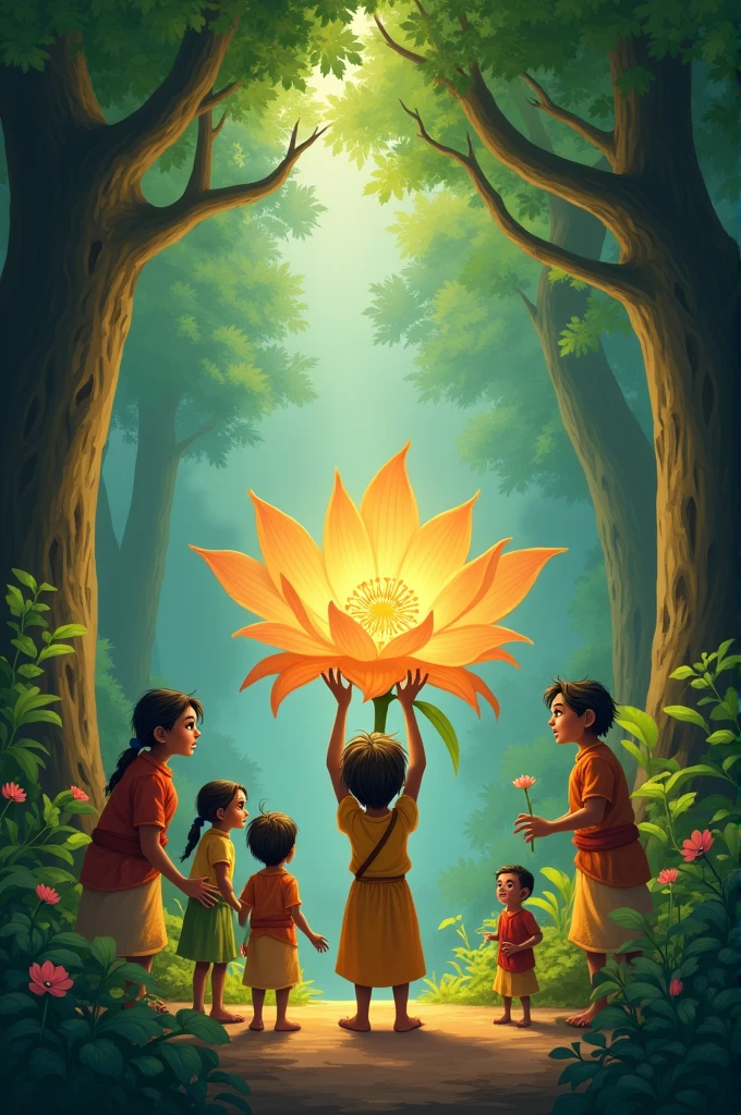 A curious boy named Arjun discovered a rare, magical flower in a forest that could heal any ailment. When a wealthy merchant offered a fortune for it, Arjun refused, valuing its true worth. Instead, he used the flower to heal a sick child in the village, becoming a hero. Though the flower eventually wilted, Arjun's selflessness and dedication to helping others left a lasting legacy.