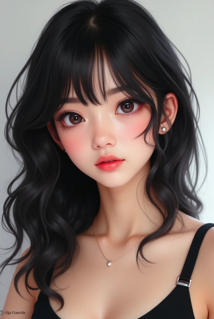 Teenage girl, pretty, attractive face, Bblack hair, new, orders
