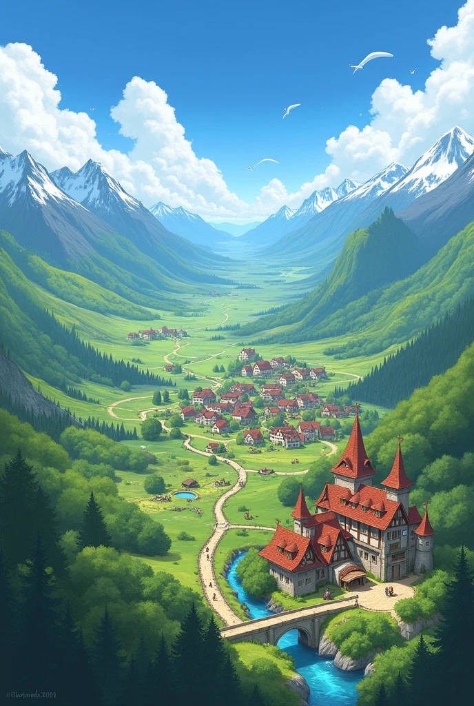 Bonta wafku town with a good view of the Habitat 