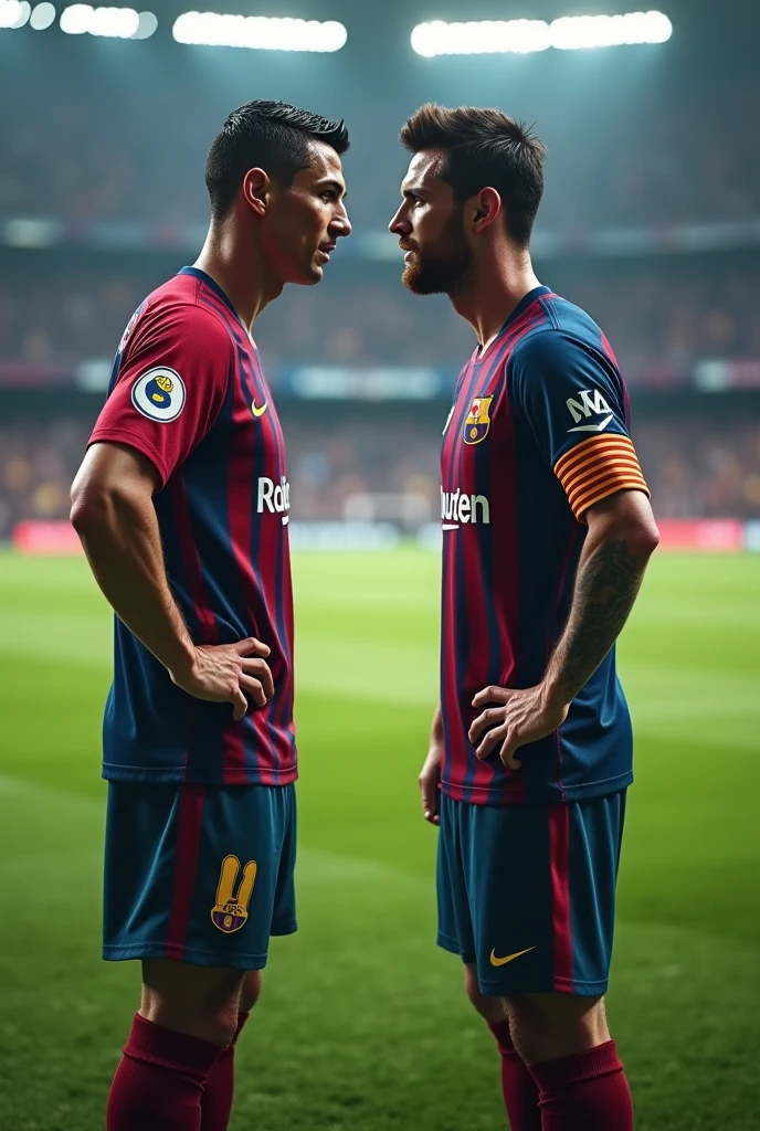 cristiano ronaldo talk with leonal
messi