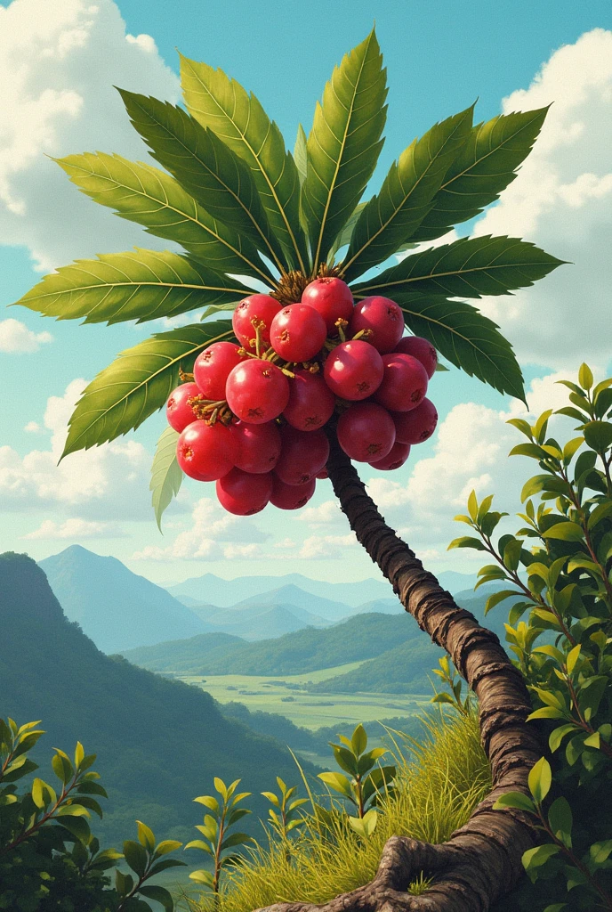 Make an illustrative image of the açaí phenology