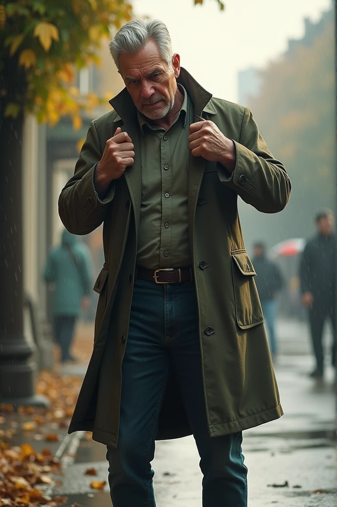 A man Shaking his coack 