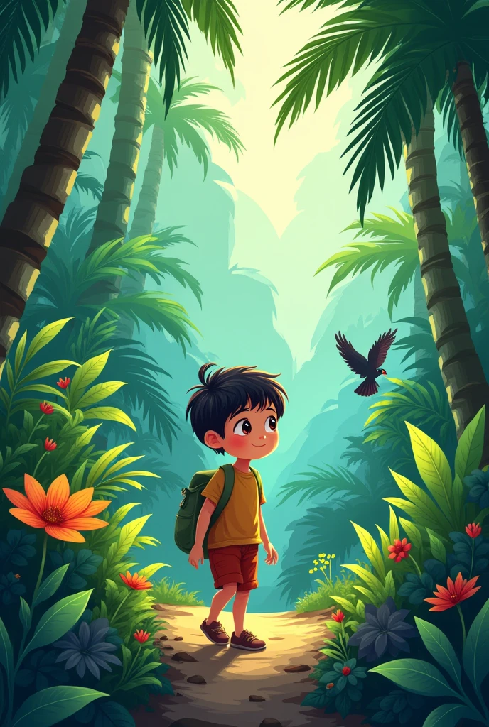 Jungle story child book back cover image