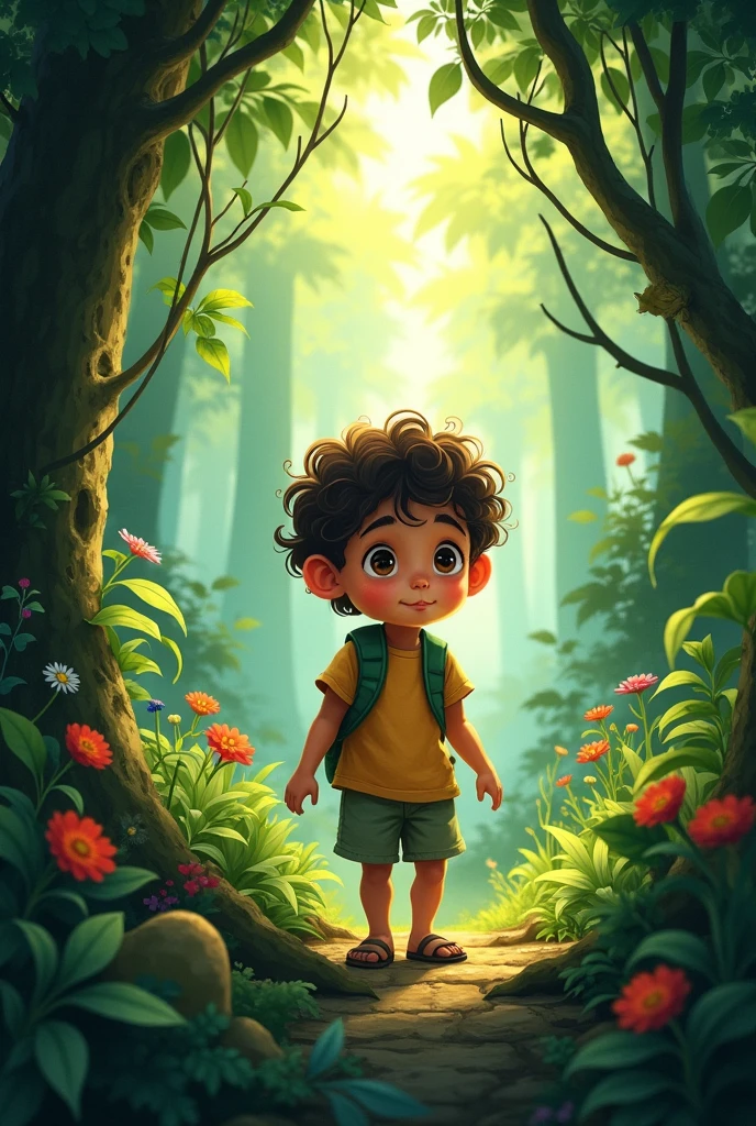 Jungle story book child back cover iamge