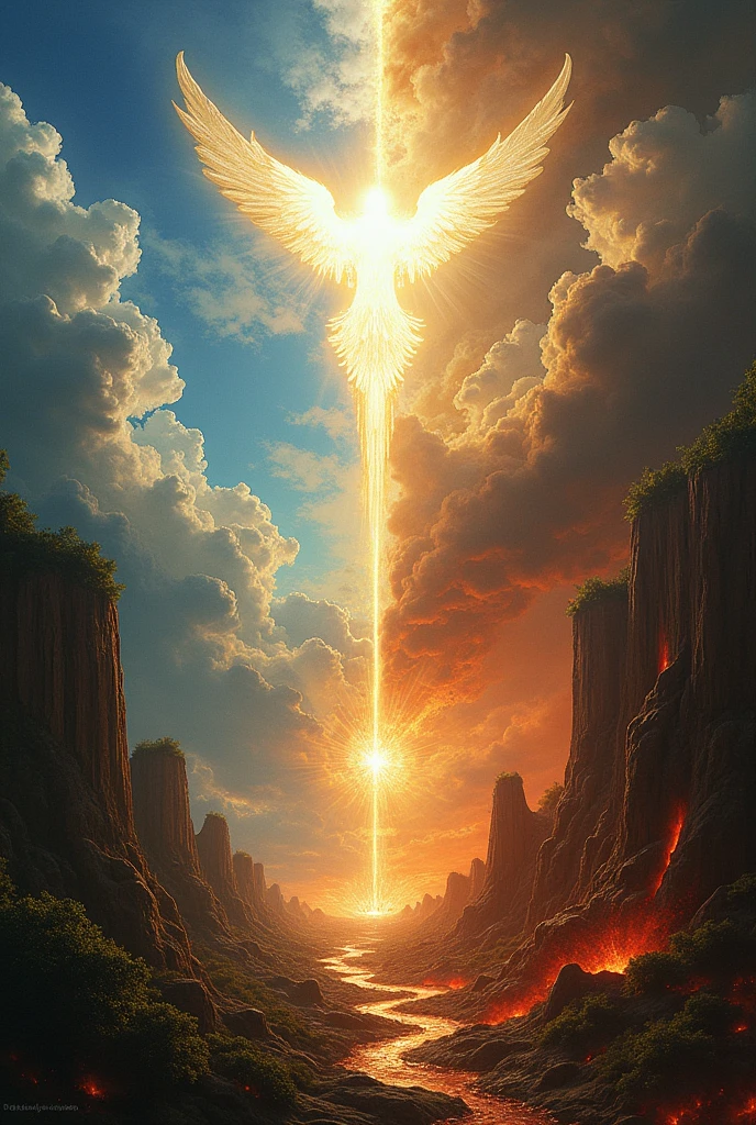 Images of heaven and hell for a book