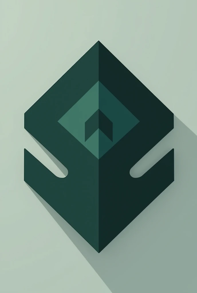 Abstract engine logo , black , dark green, 2D, arrow