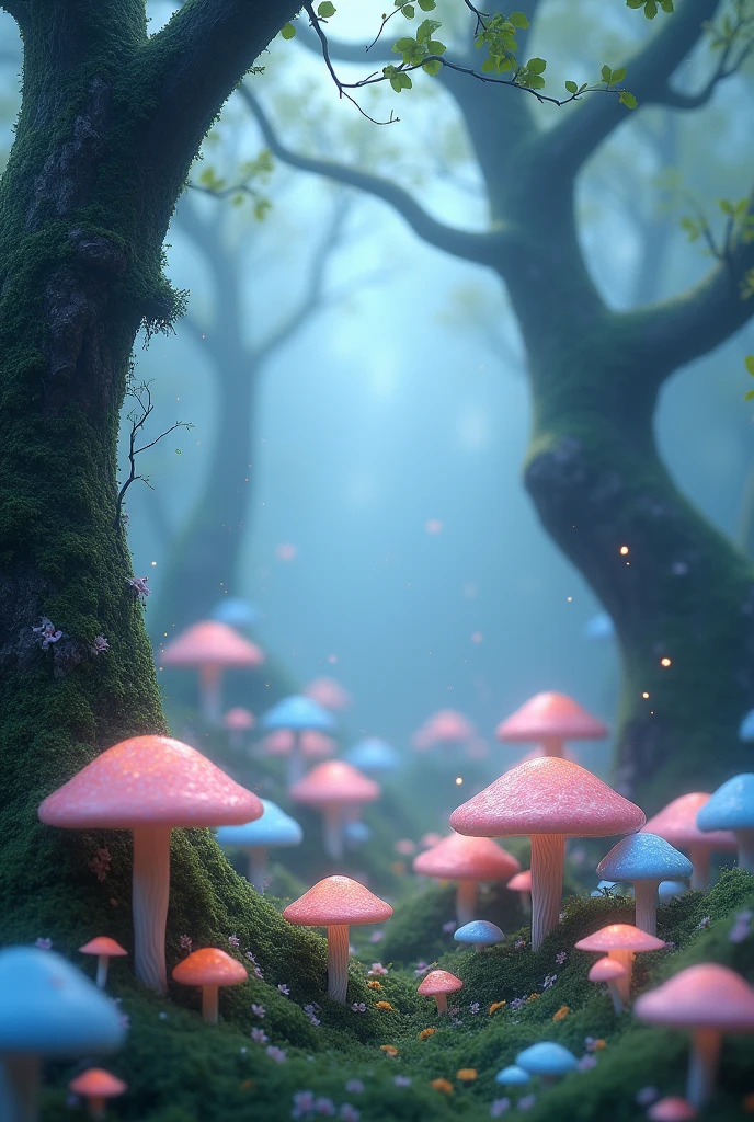 Pastel mushrooms
