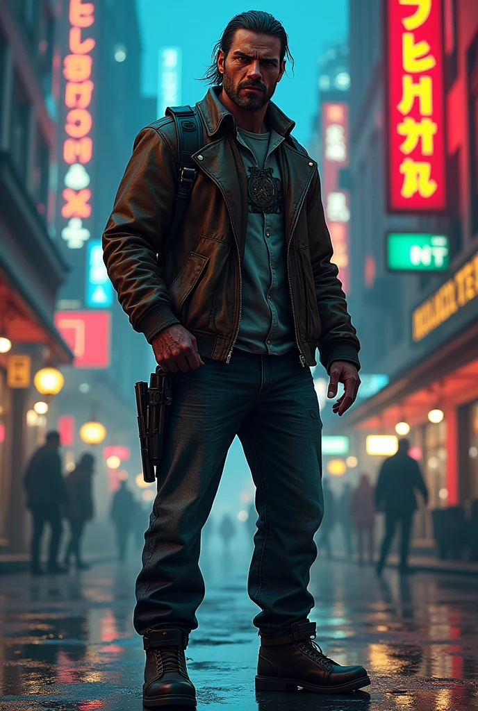 create a character like GTA RolePlay with a gun on the back