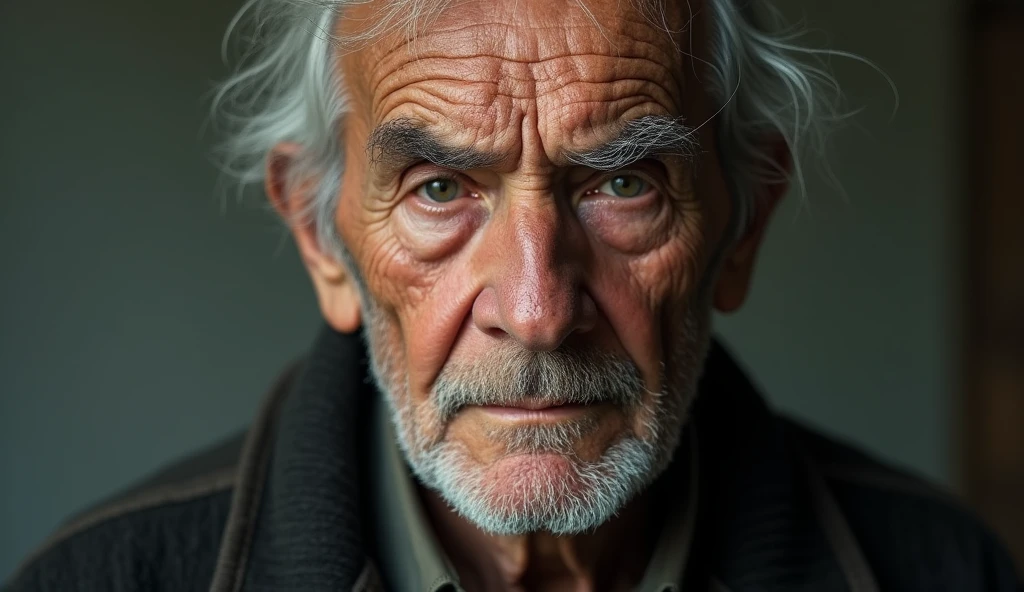 An old man with difficulties and uncertainty