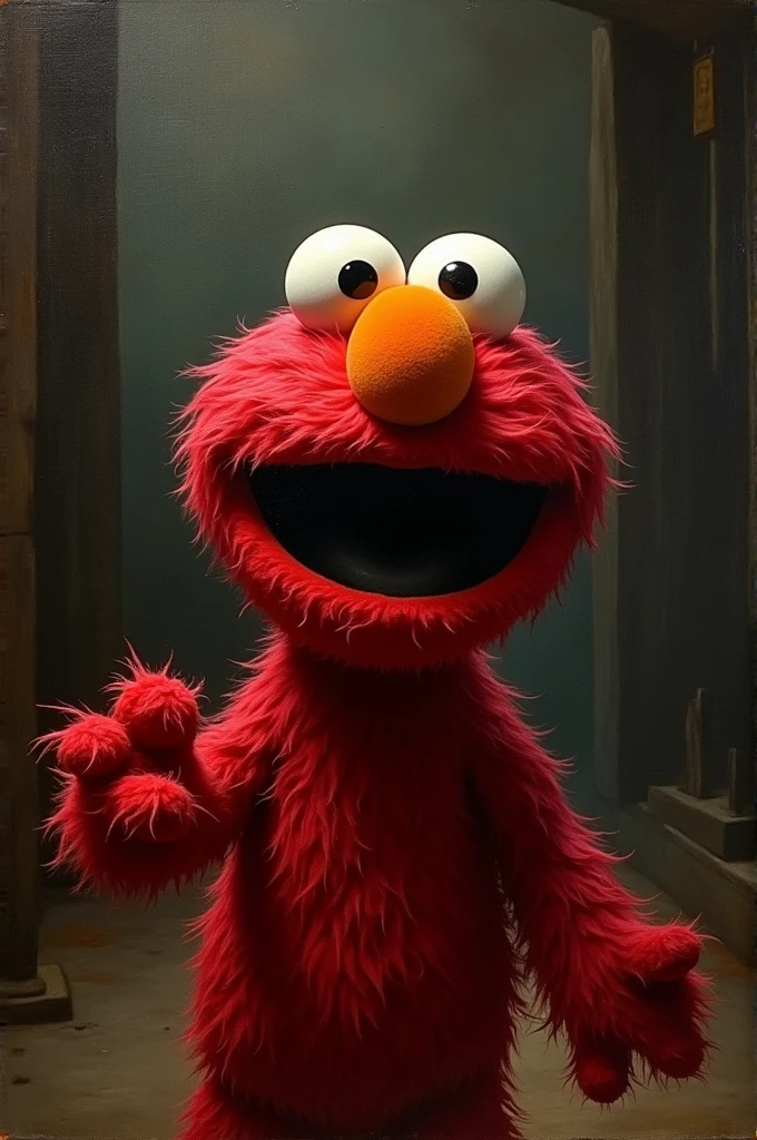 the.famous painting from 1800 with scared elmo