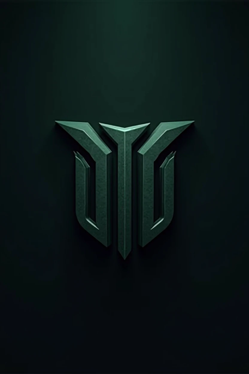 Abstract engine logo , black , dark green, 2D