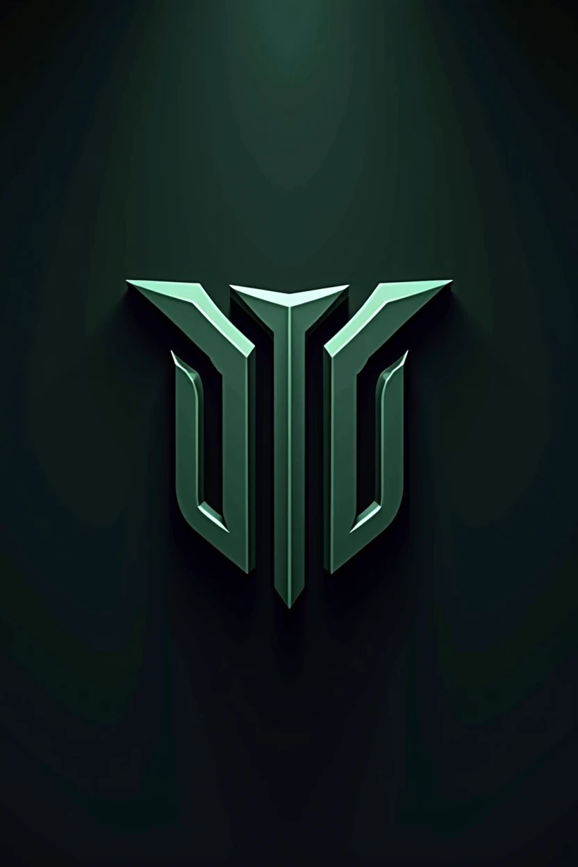 Abstract engine logo , black , dark green, 2D
