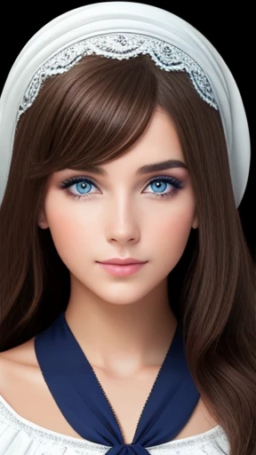 A Beautiful young woman Abramowicz focus on the face photo with color