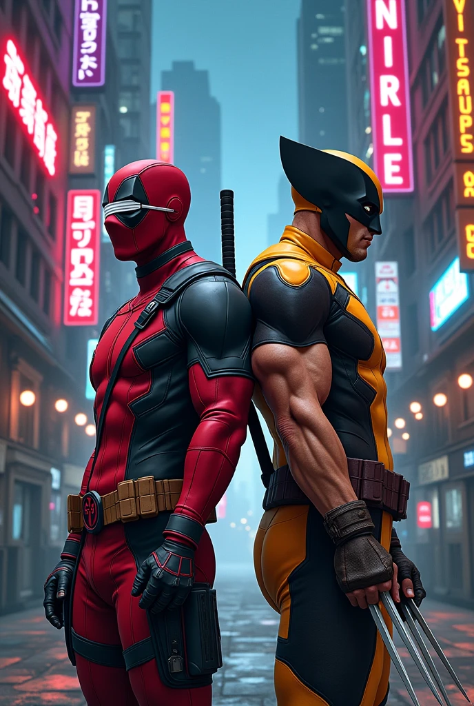 Satoru gojo cosplay de Deadpool e Suguru de Wolverine 